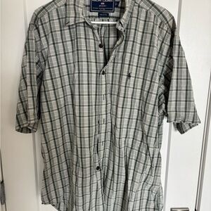 Vintage Polo Sport by Ralph Lauren Men's Green Plaid Shirt